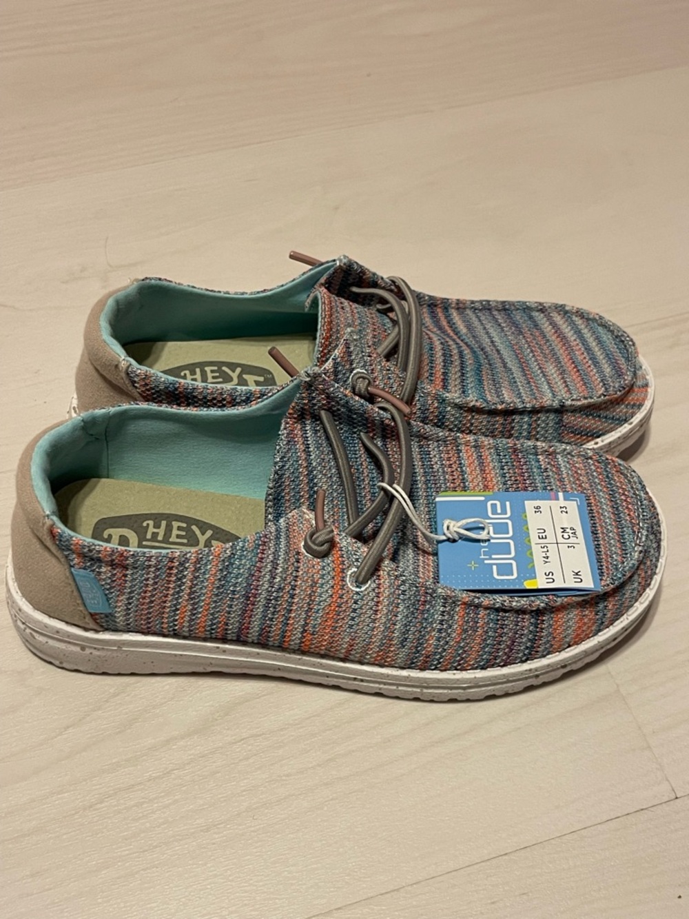 Hey Dude Multi-Color Knit Kids Shoes